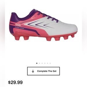 Pink and White soccer cleats